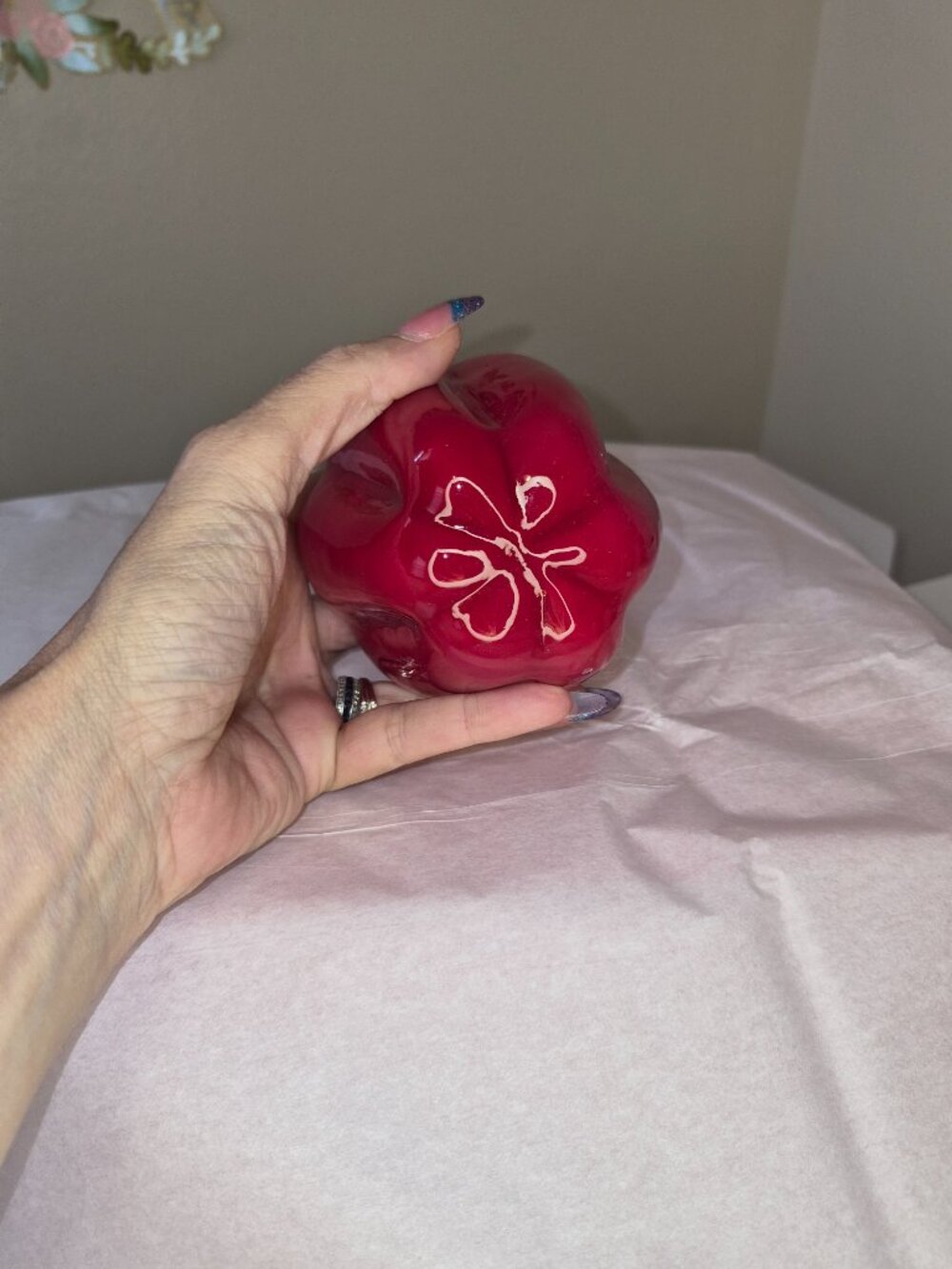 Vintage Murano style hand blown glass red pepper. - Picture 3 of 3
